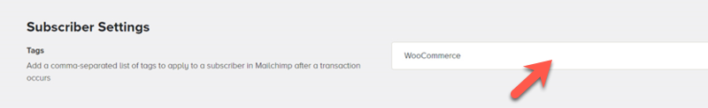Add a name to the subscribers list of WooCommerce for Mailchimp