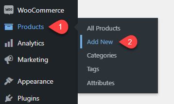 Adding a new product in WooCommerce