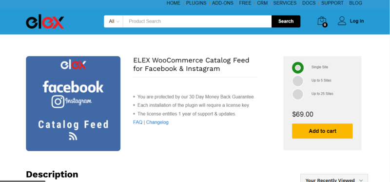 Elex WooCommerce for Facebook an Instagram