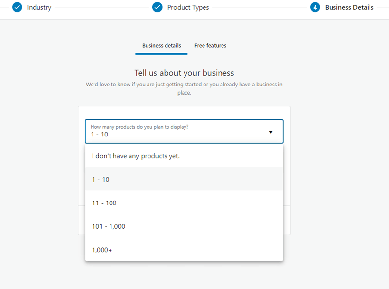 Settings about the estimate no. of products to sell