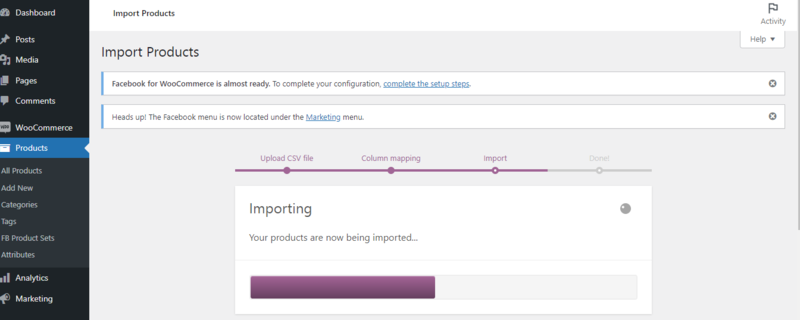 Importing WooCommerce products from Google Sheet successfully