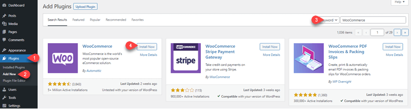 WooCommerce store setup