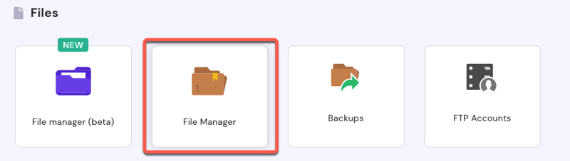 Opening file manager