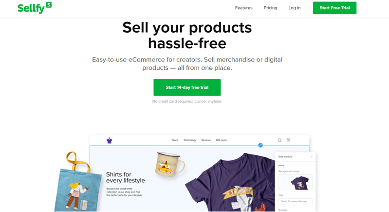 Sellfy eCommerce platform