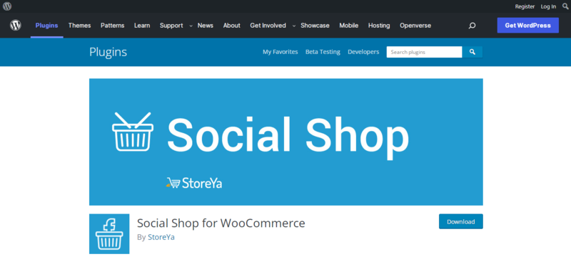 Social shop for WooCommerce