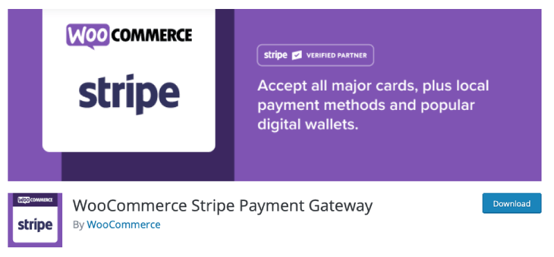 Stripe Payment Gateway as one of the WooCommerce essential plugins