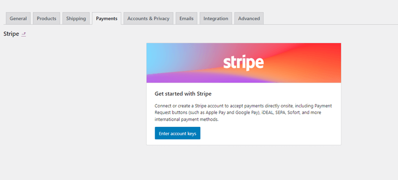 Stripe WooCommerce payments