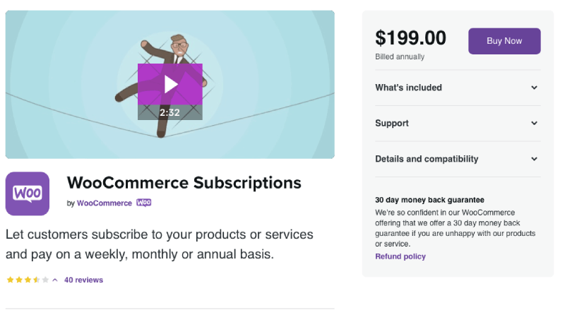 WooCommerce Subscription plugin