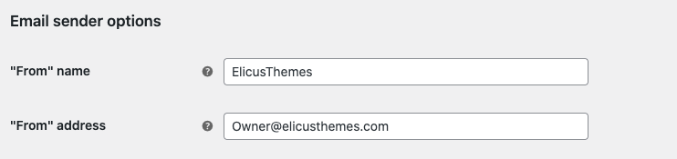 WooCommerce email sender options
