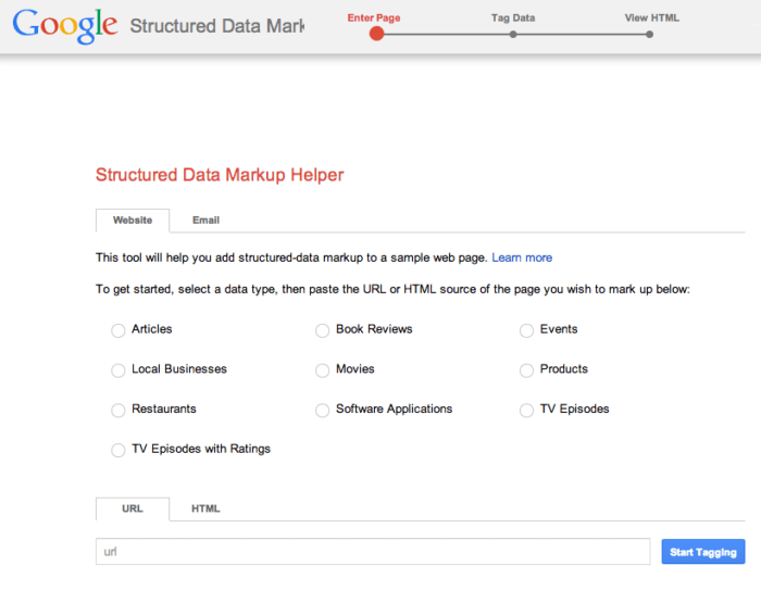 Adding Website to Google Structured Data Markup