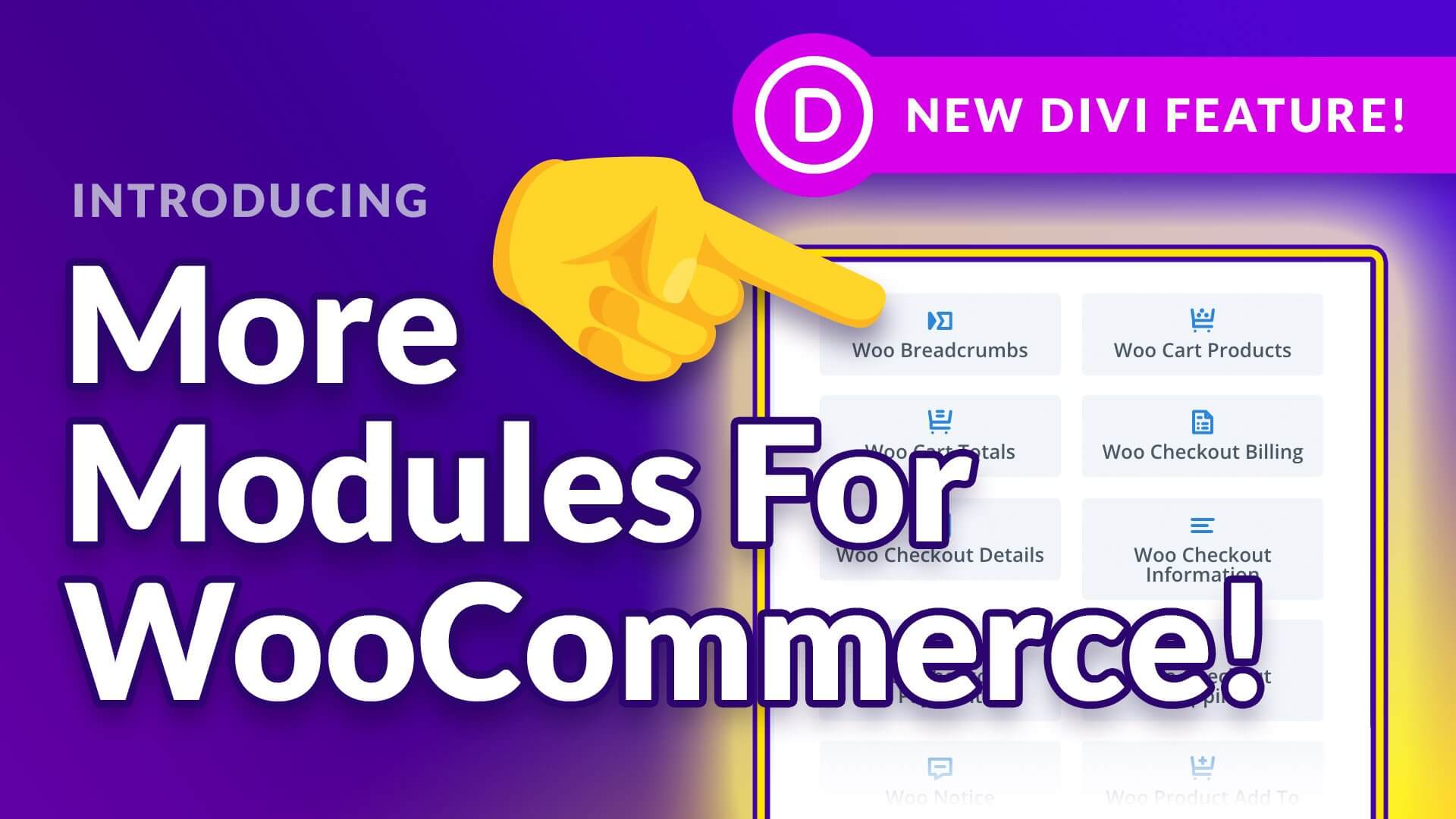 Divi WooCommerce modules