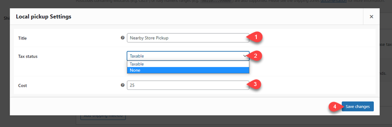 Editing and defining local pickup rates