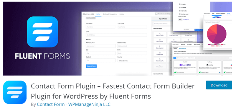 Fluent Forms - Free WordPress Contact form Builder