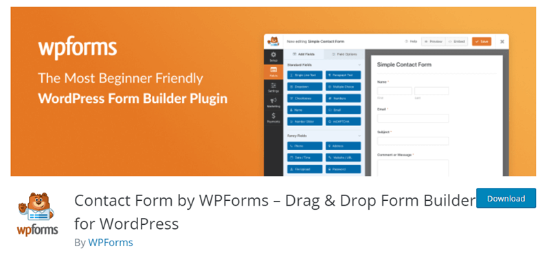WPForms Lite - Contact Form Plugin for WordPress Free