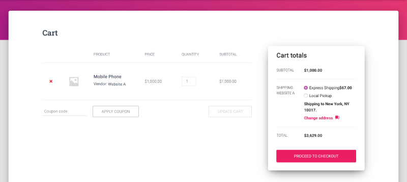 WooCommerce Shipping Methods on a Cart page