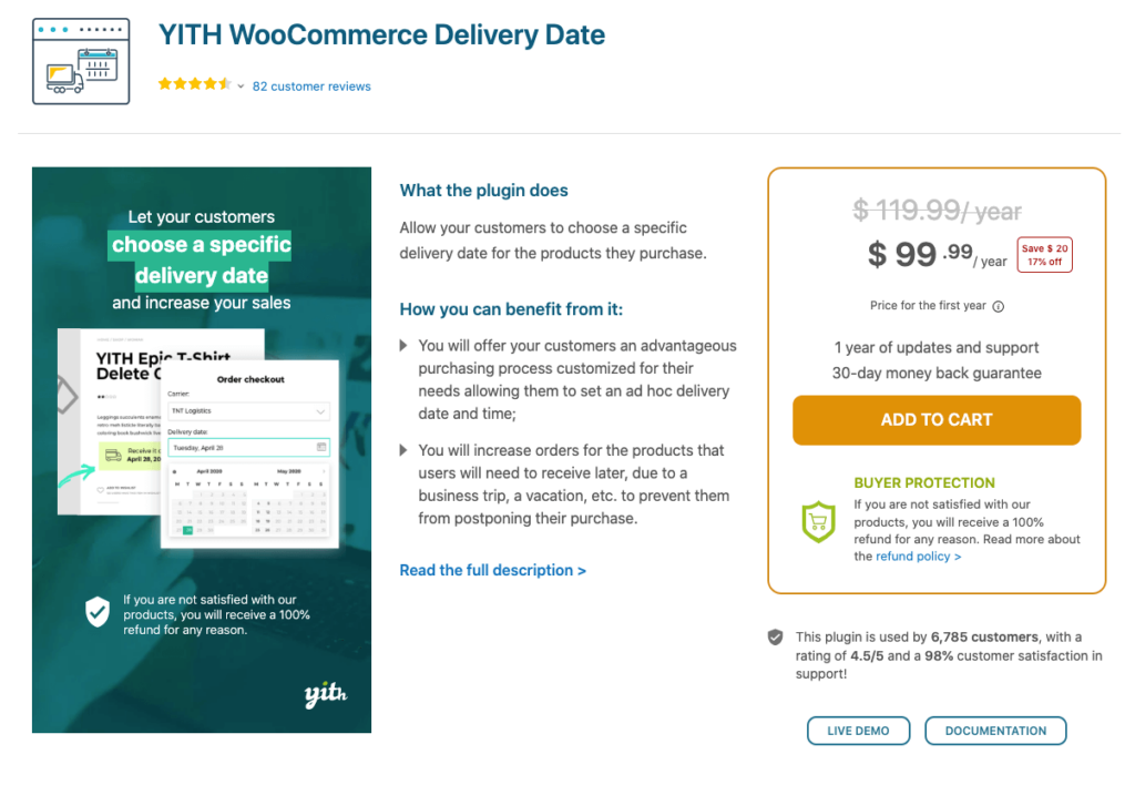 YITH WooCommerce Delivery Date Plugin