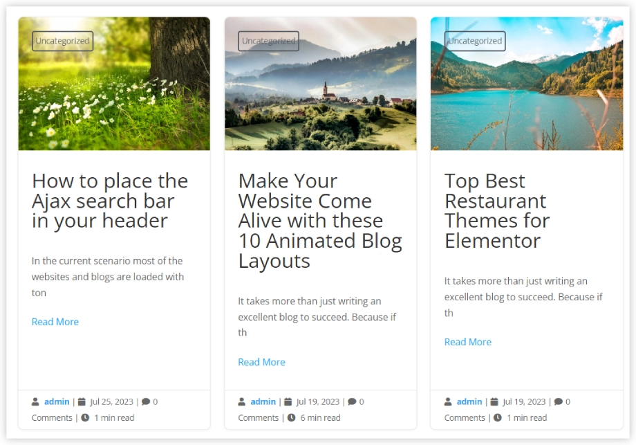 Blog Widget for Elementor