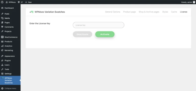 WPMozo variation swatches for WooCommerce