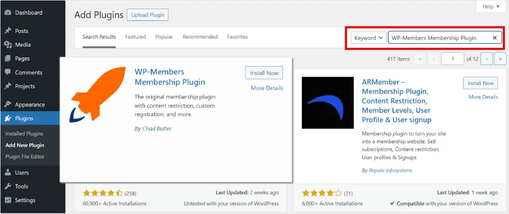 Create Member Only Blog in WordPress Search WP Member