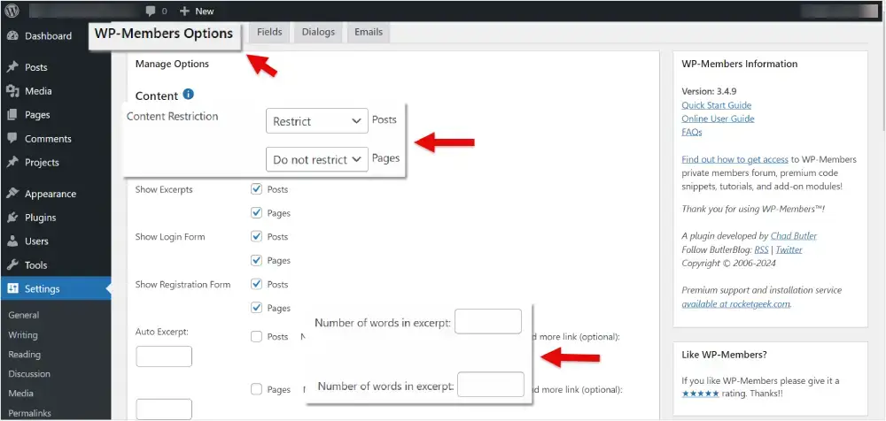 Create Member Only Blog in WordPress Option Configuration