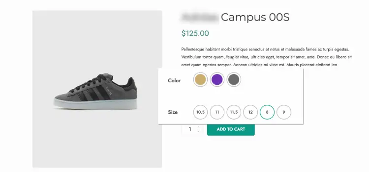 YITH variation swatches for WooCommerce