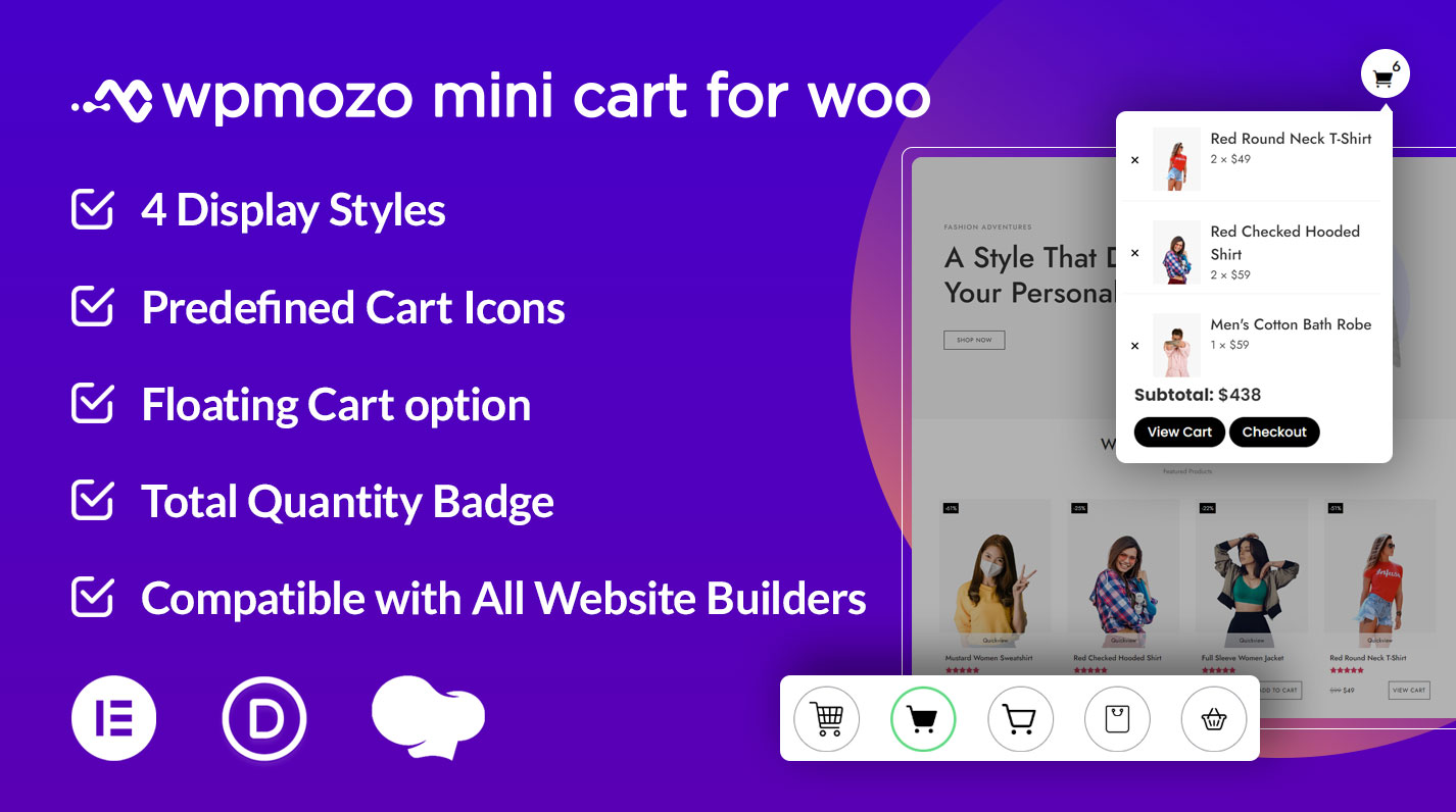 WPMozo Mini Cart for Woo