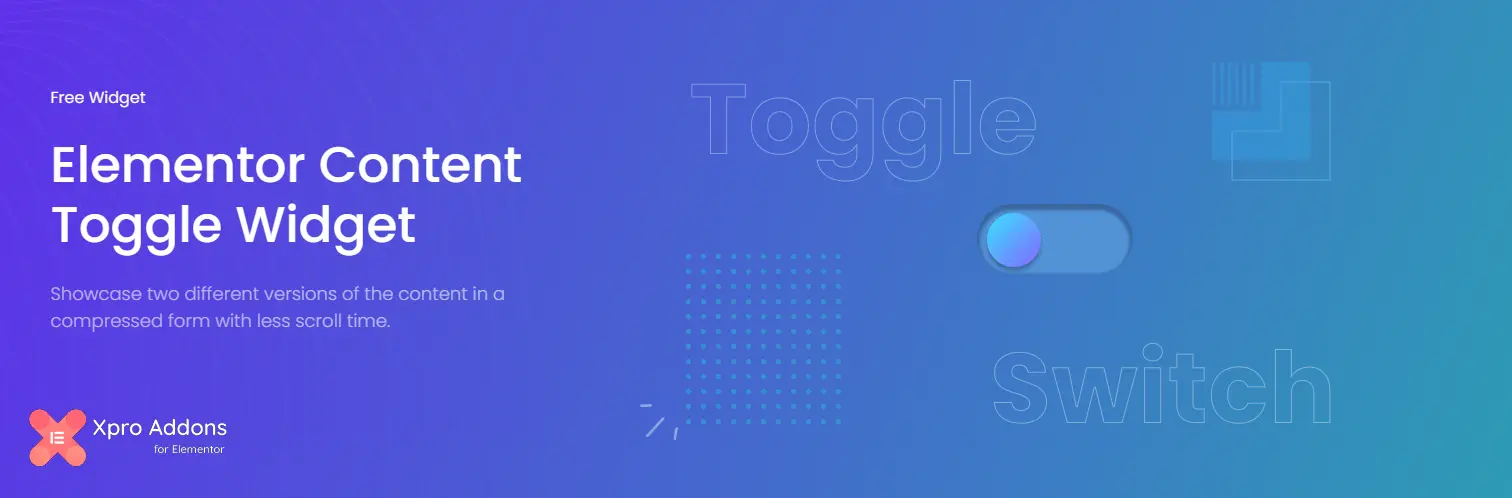 Elementor content toggle