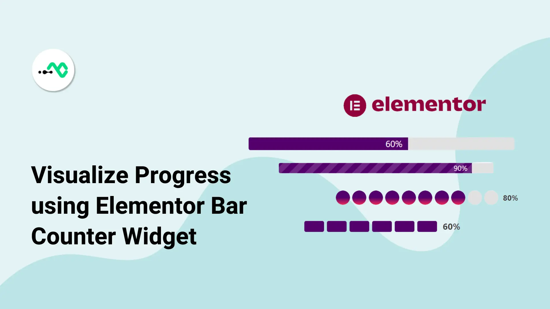 Display progress using Elementor bar counter widget