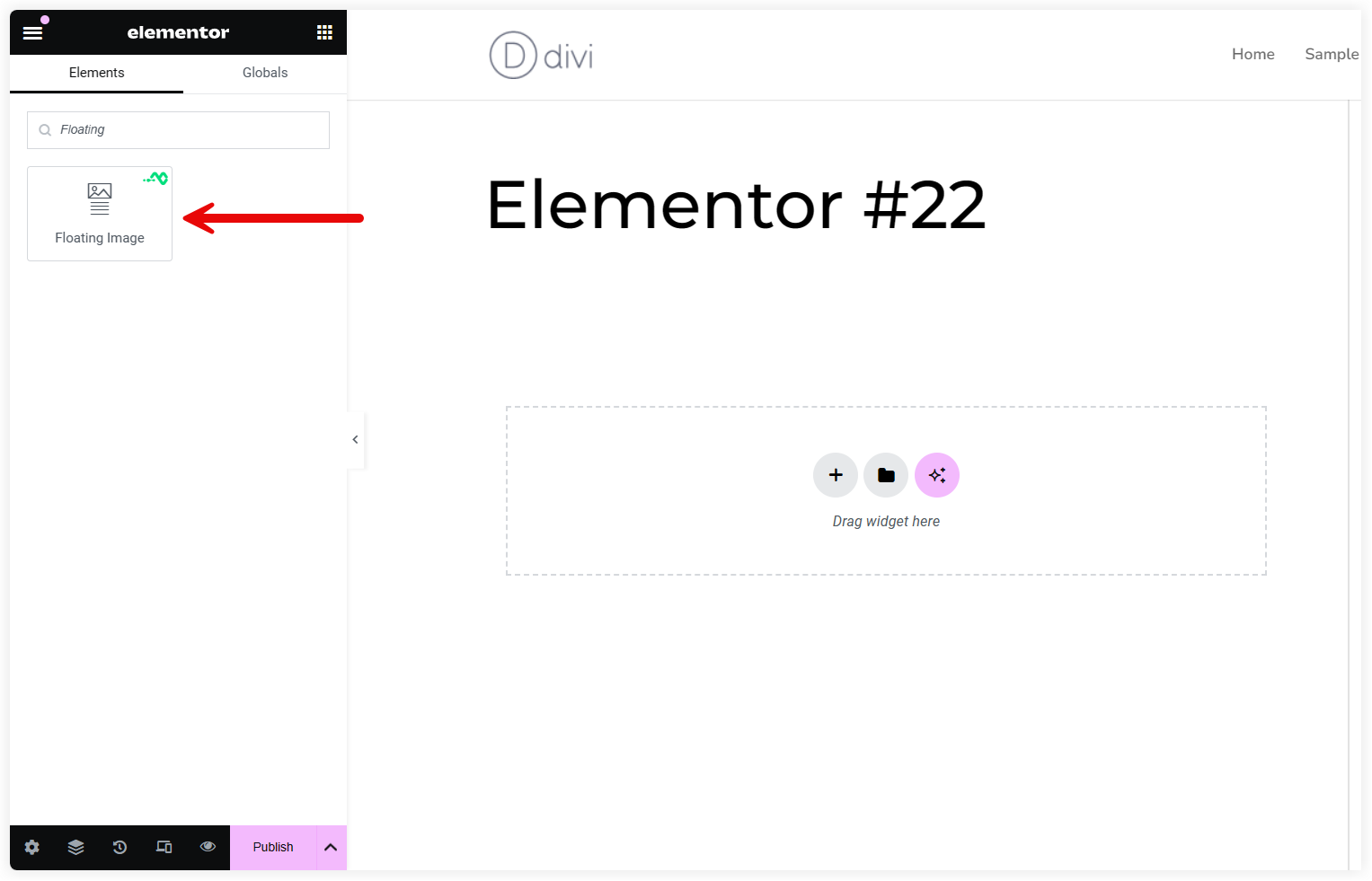 Add a Floating Image in Elementor
