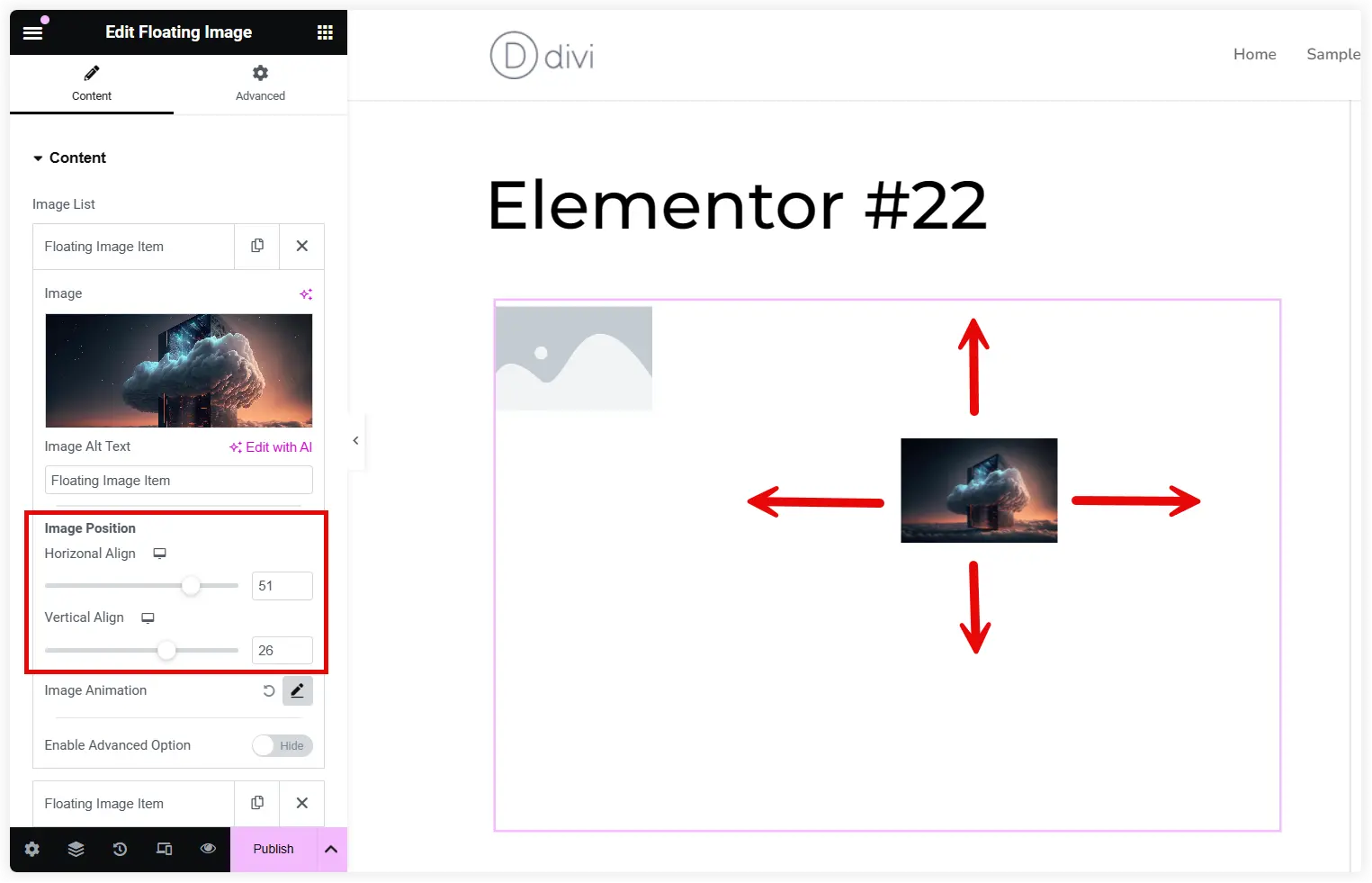 Create a Floating Image in Elementor