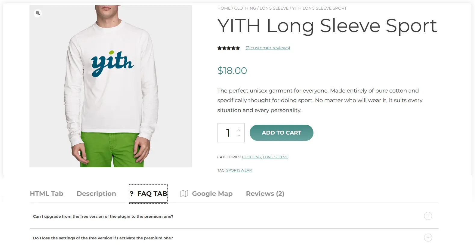 YITH WooCommerce tab manager plugin