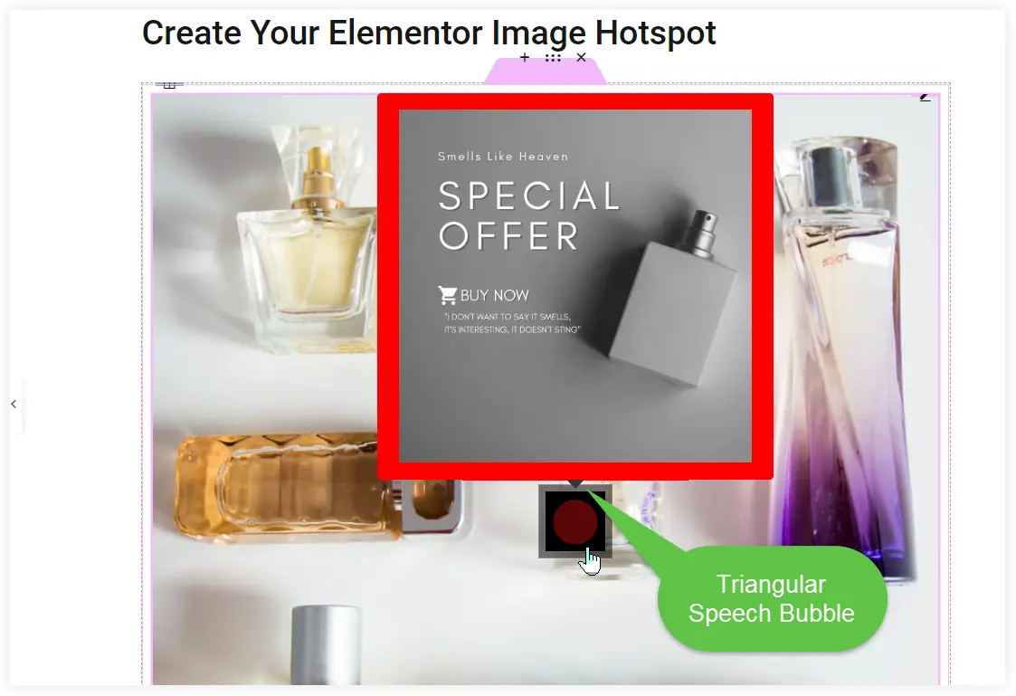 Elementor image hotspot tooltip styling