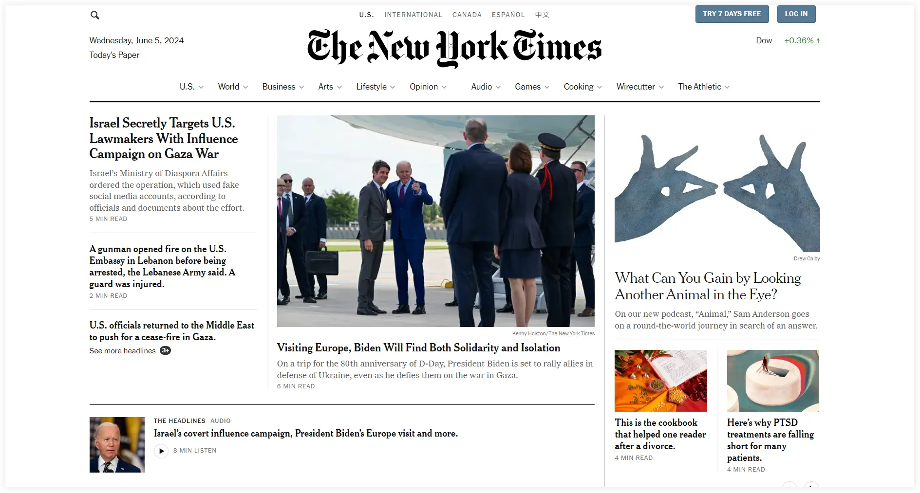 New York times example of Headless Wp