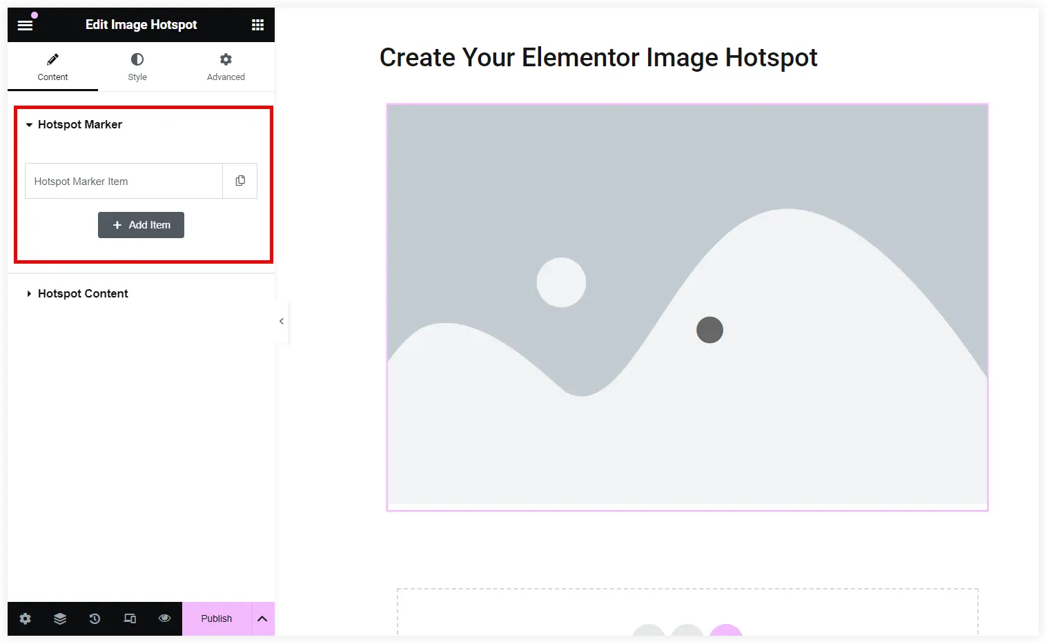 Configure Elementor Hotspot marker