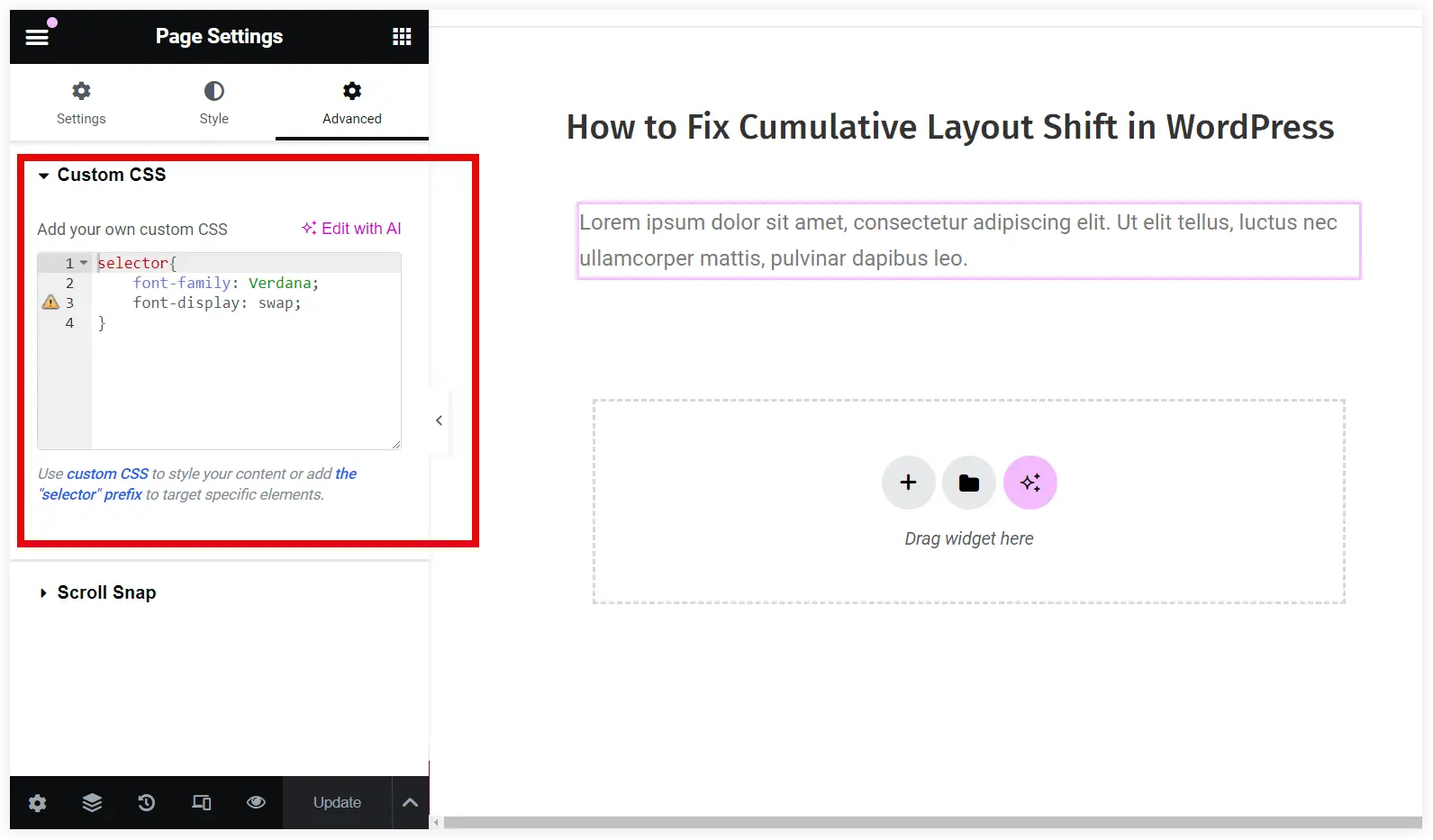 Configure web fonts to improve CLS