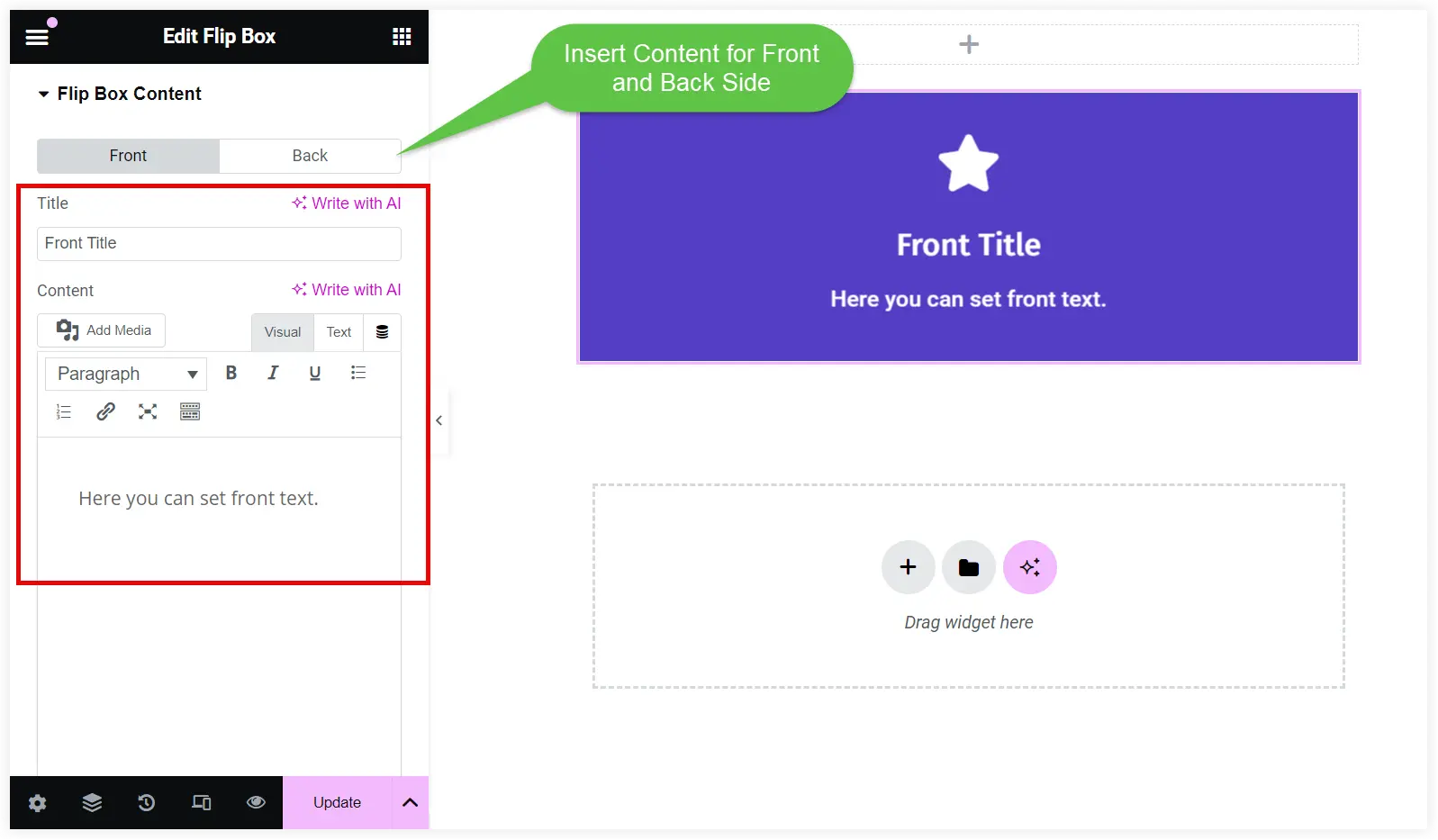 Adding E-learning Content in Elementor Flipbox 