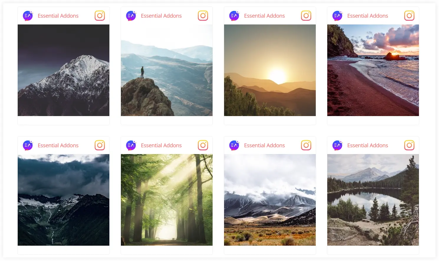 Essential Addons Instagram Feed widget