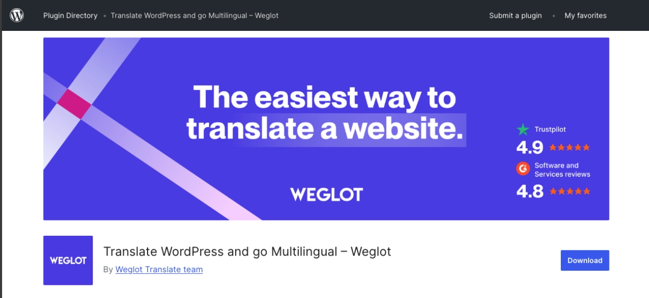 Weglot WordPress translation plugin