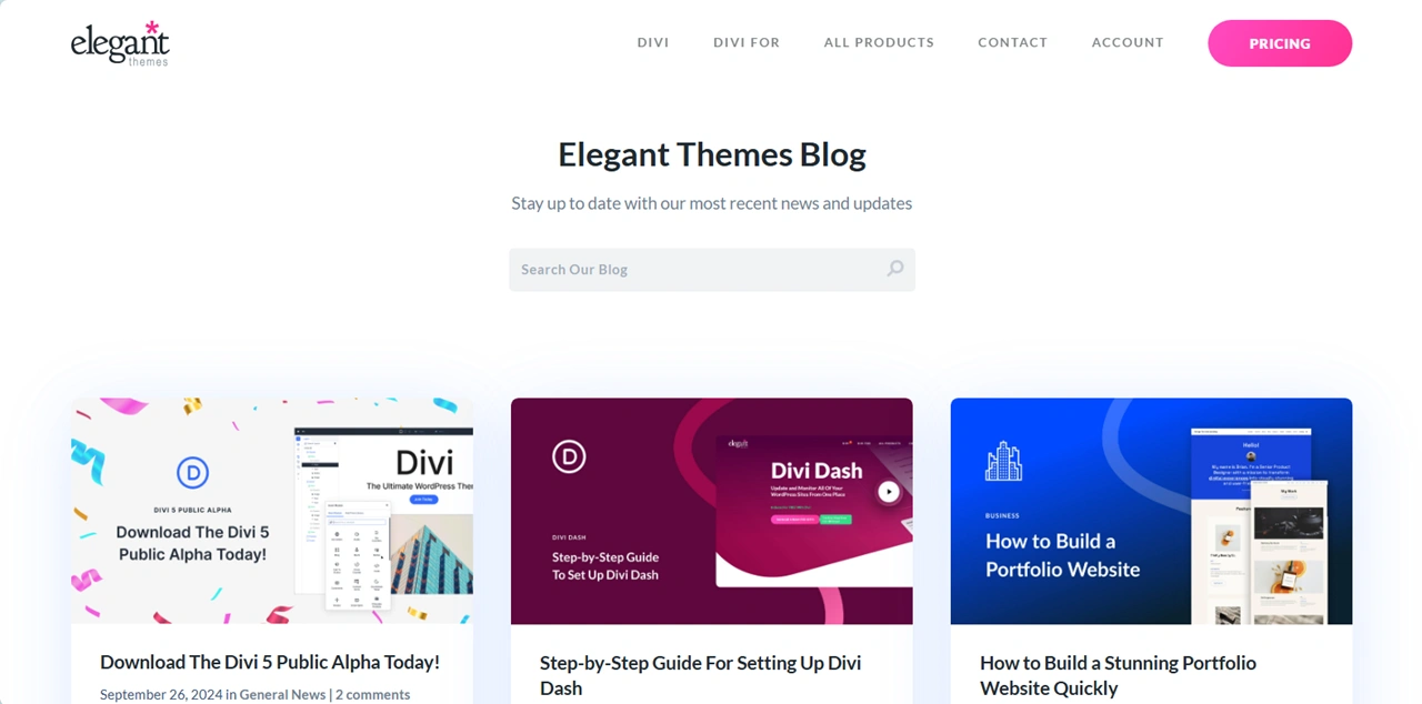 Elegant Themes blog