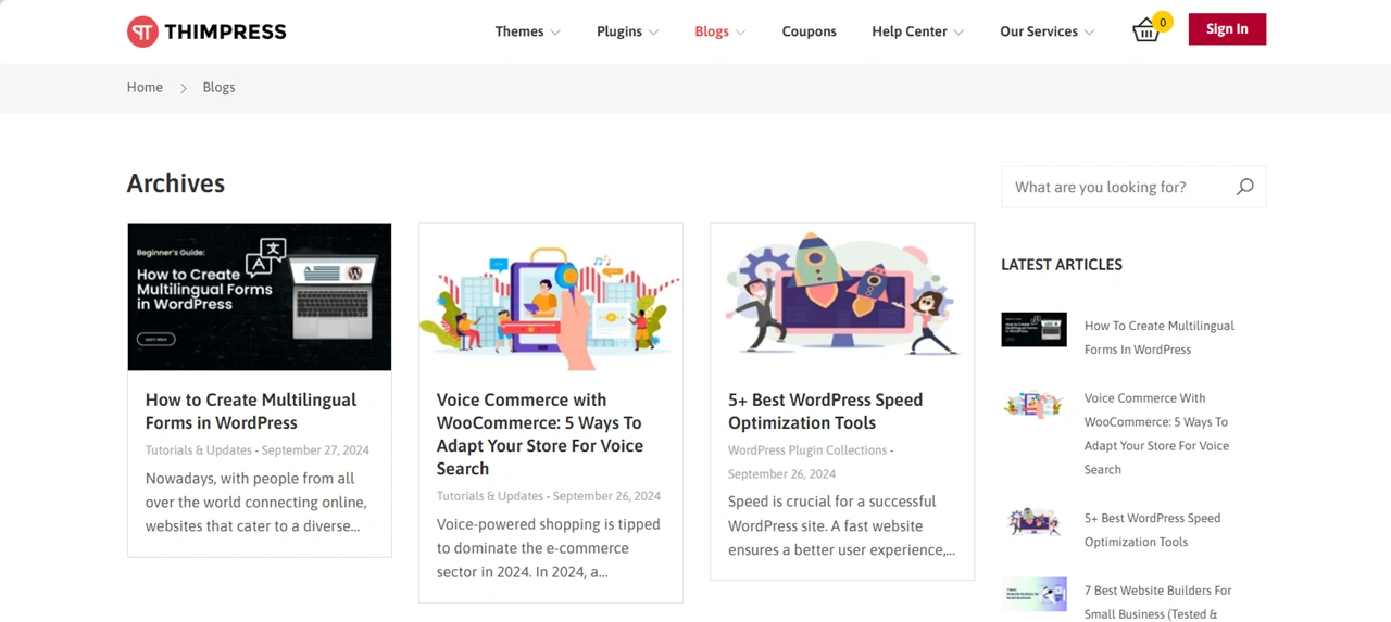 Thimpress WordPress blog