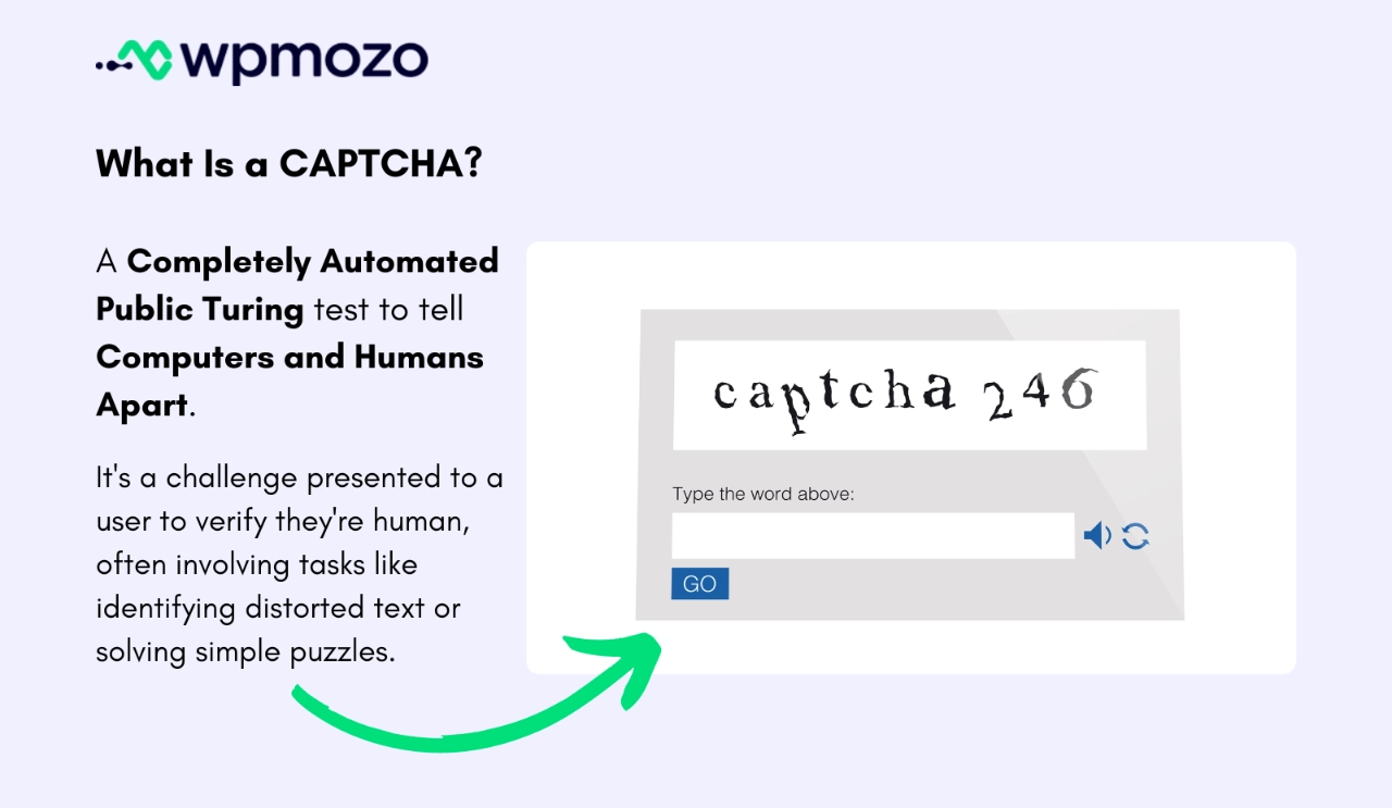 Definition of CAPTCHA and example.