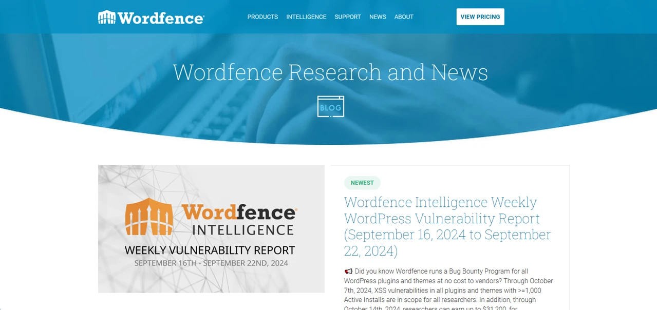 Wordfence blog