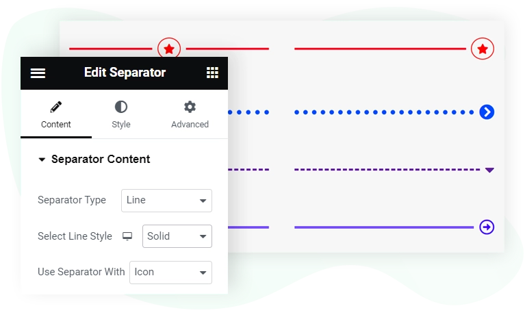 WPMozo Elementor separator