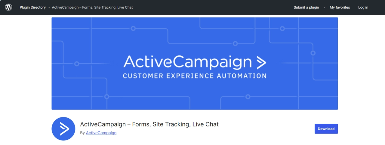 ActiveCampaign - Forms, Site Tracking, Live Chat