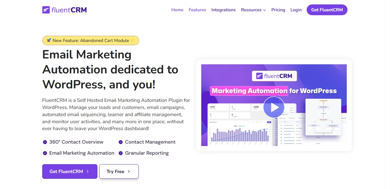 FluentCRM - WordPress Email Marketing Plugin