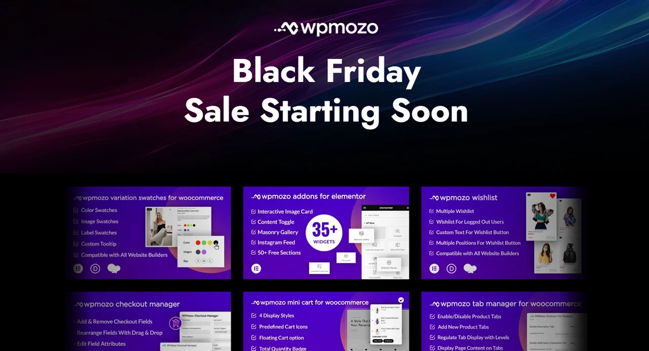 WordPress Black Friday 2024 sale at WPMozo starting soon