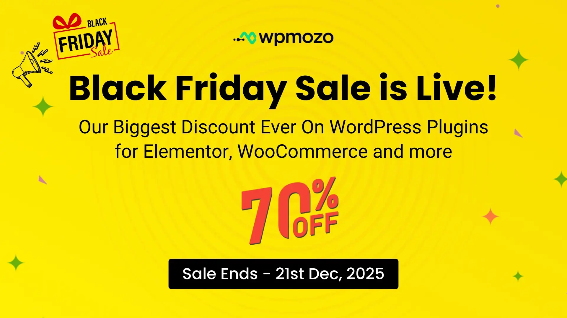 WPMozo Black Friday Super Sale Is On – Get Your 70% off + Gifts Worth $3900+ Now