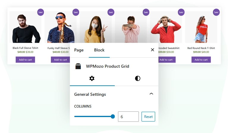 6 columns WooCommerce product grid