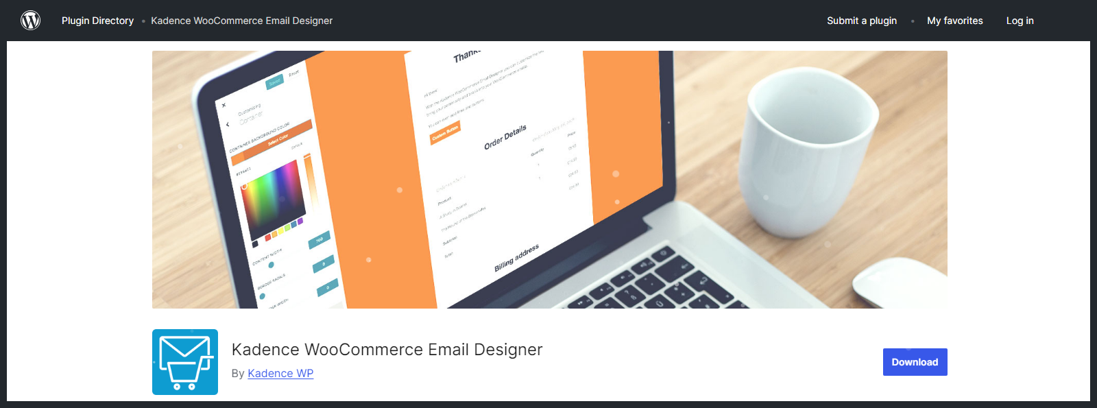 Kadence WooCommerce email designer plugin in the WP repository.