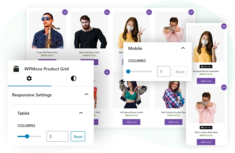 Responsive WooCommerce product grid